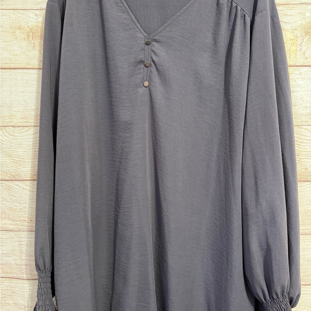 Maurices Dark Gray V-Neck Top
